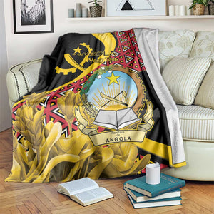 Personalized República de Angola Blanket Coat Of Arms With Map