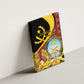 Personalized República de Angola Canvas Wall Art Coat Of Arms With Map