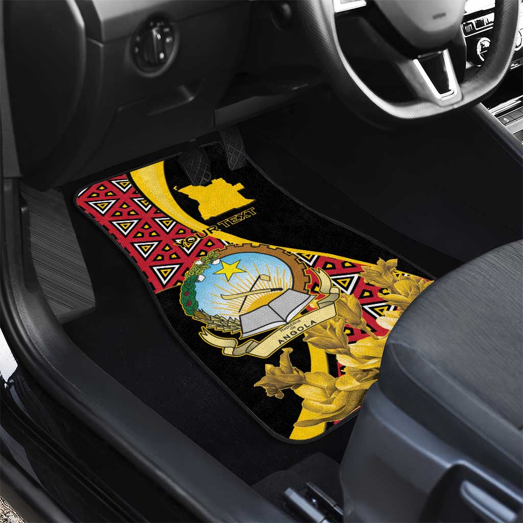 Personalized República de Angola Car Mats Coat Of Arms With Map