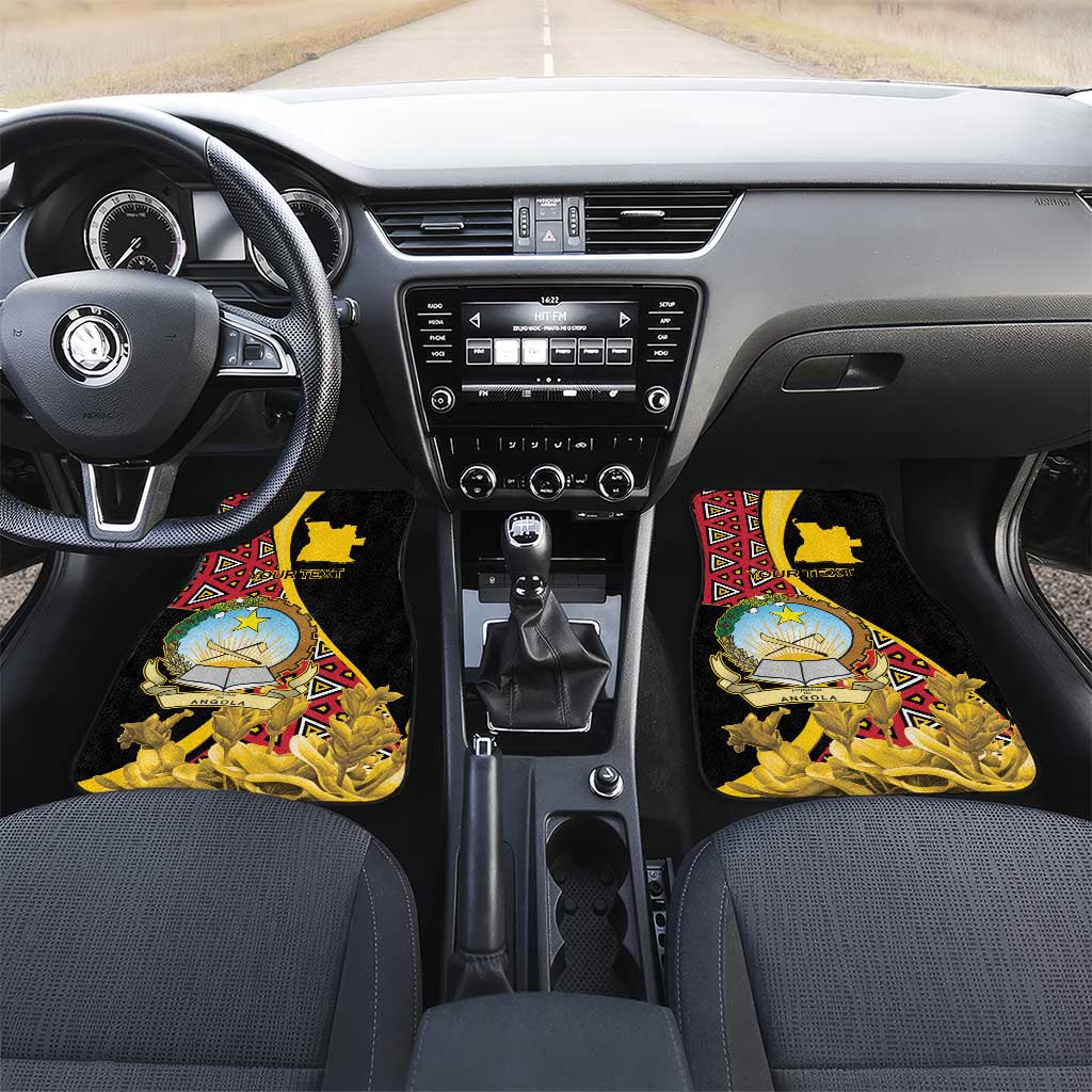Personalized República de Angola Car Mats Coat Of Arms With Map