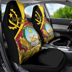 Personalized República de Angola Car Seat Cover Coat Of Arms With Map