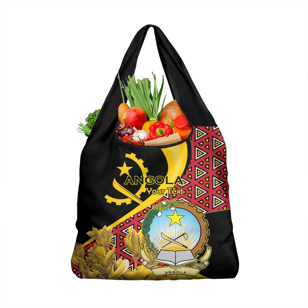 Personalized República de Angola Grocery Bag Coat Of Arms With Map