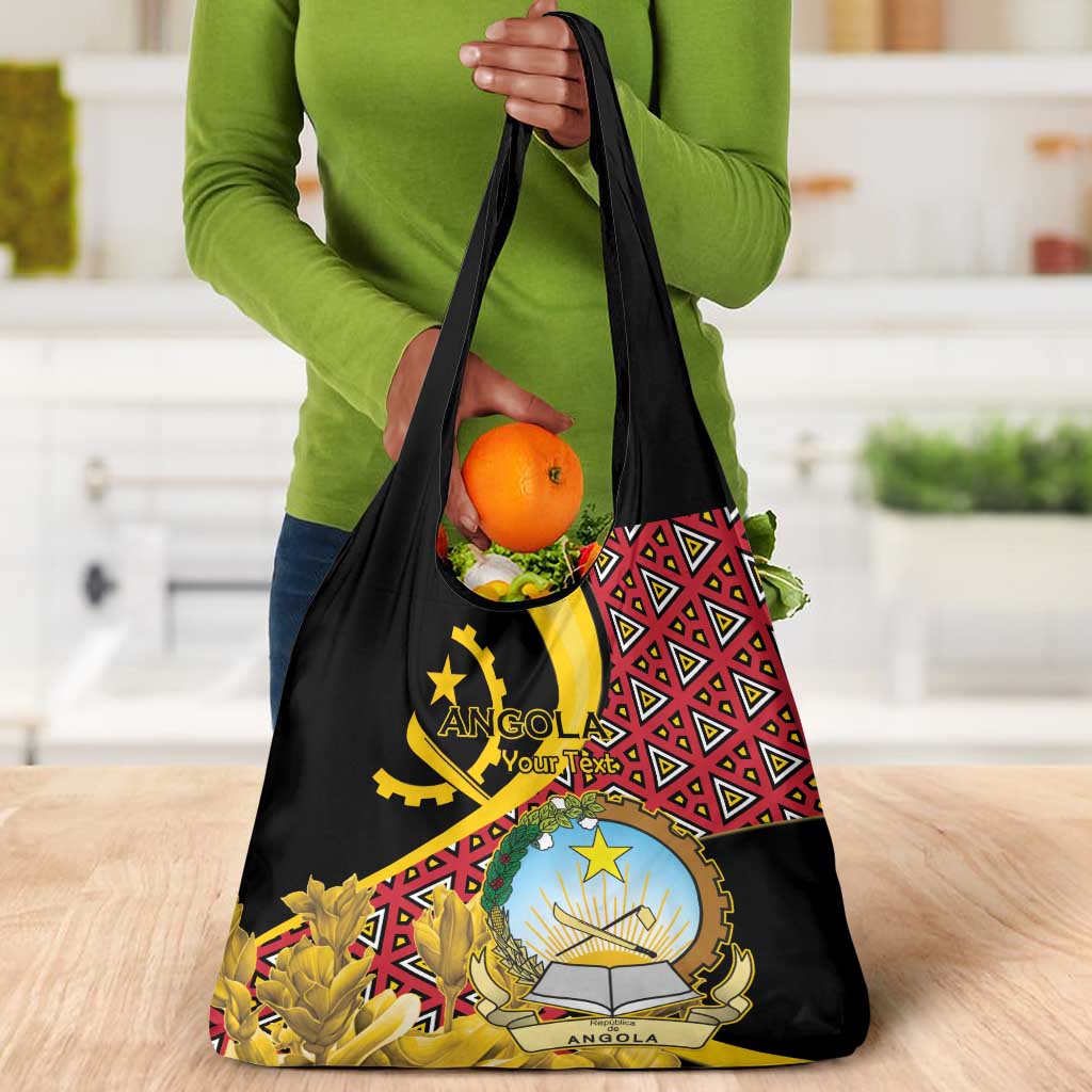 Personalized República de Angola Grocery Bag Coat Of Arms With Map