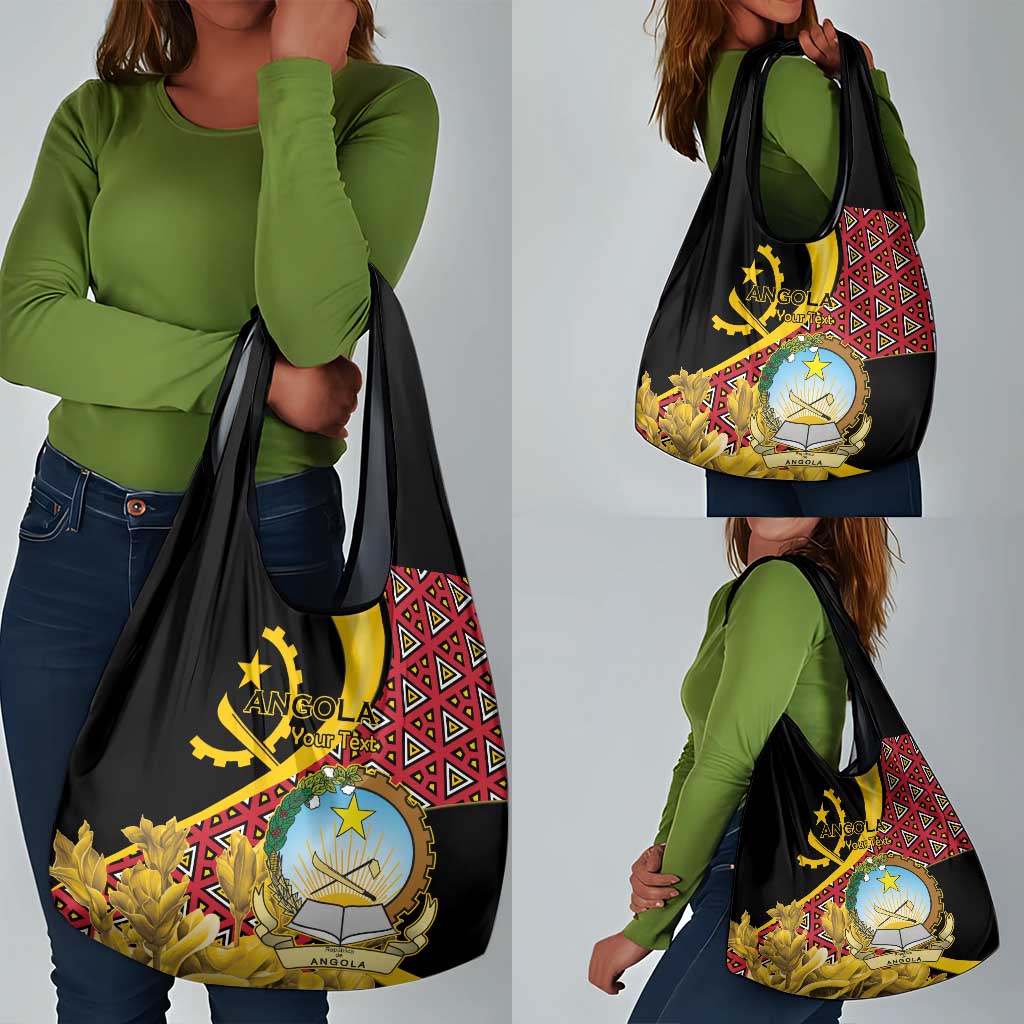 Personalized República de Angola Grocery Bag Coat Of Arms With Map