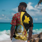 Personalized República de Angola Hawaiian Shirt Coat Of Arms With Map