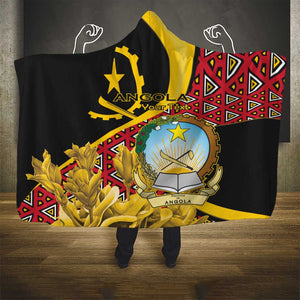 Personalized República de Angola Hooded Blanket Coat Of Arms With Map