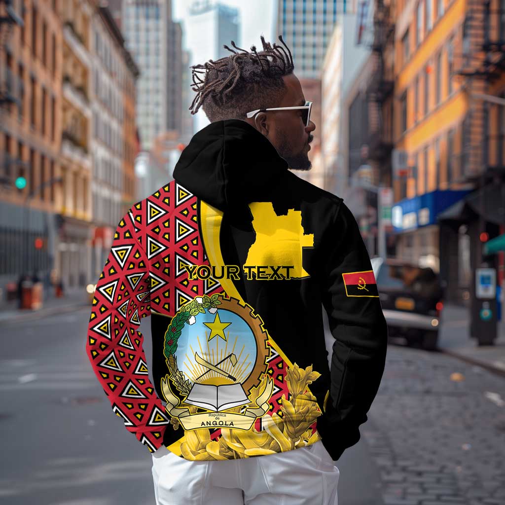 Personalized República de Angola Hoodie Coat Of Arms With Map