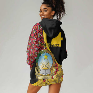 Personalized República de Angola Hoodie Dress Coat Of Arms With Map