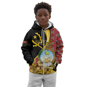 Personalized República de Angola Kid Hoodie Coat Of Arms With Map