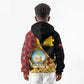 Personalized República de Angola Kid Hoodie Coat Of Arms With Map