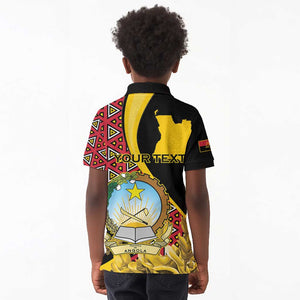 Personalized República de Angola Kid Polo Shirt Coat Of Arms With Map