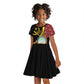 Personalized República de Angola Kid Short Sleeve Dress Coat Of Arms With Map