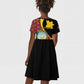 Personalized República de Angola Kid Short Sleeve Dress Coat Of Arms With Map