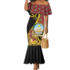 Personalized República de Angola Mermaid Dress Coat Of Arms With Map