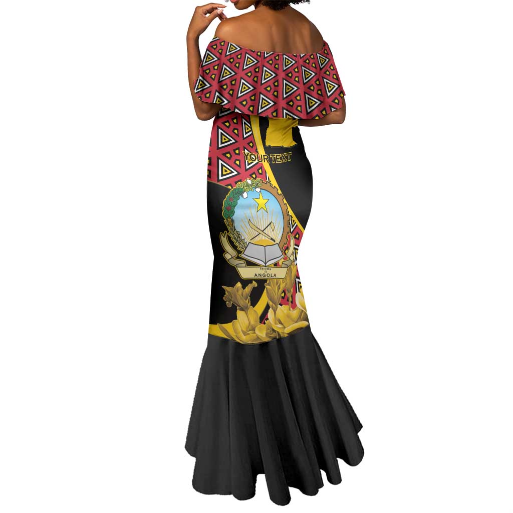 Personalized República de Angola Mermaid Dress Coat Of Arms With Map