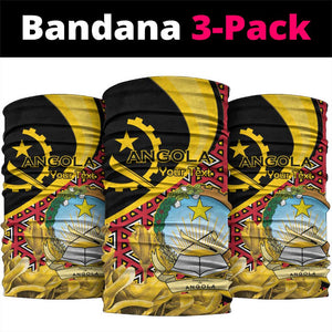 Personalized República de Angola Neck Gaiter Coat Of Arms Map LT15