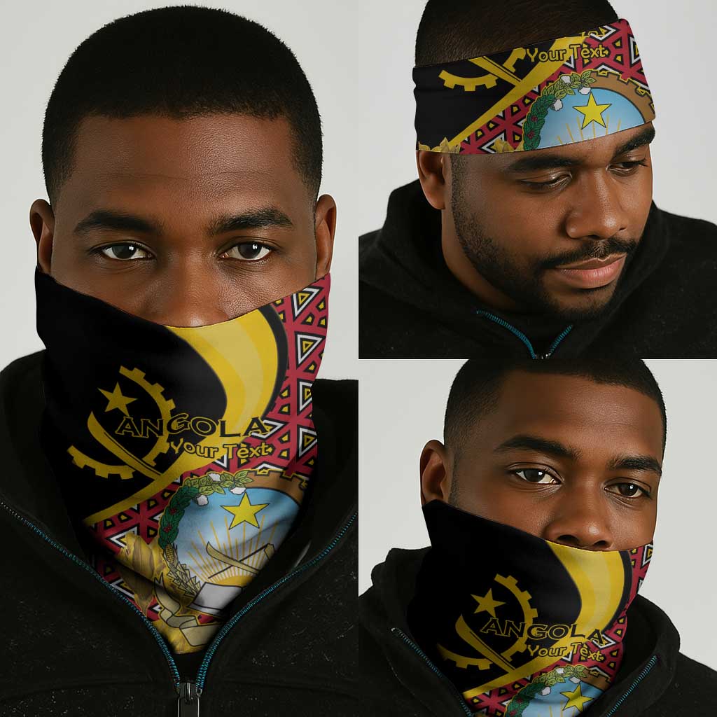 Personalized República de Angola Neck Gaiter Coat Of Arms Map LT15