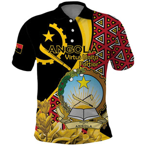 Personalized República de Angola Polo Shirt Coat Of Arms With Map