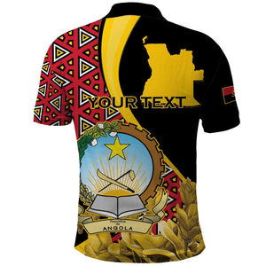 Personalized República de Angola Polo Shirt Coat Of Arms With Map