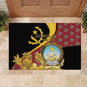 Personalized República de Angola Rubber Doormat Coat Of Arms With Map