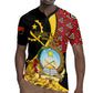 Personalized República de Angola Rugby Jersey Coat Of Arms With Map