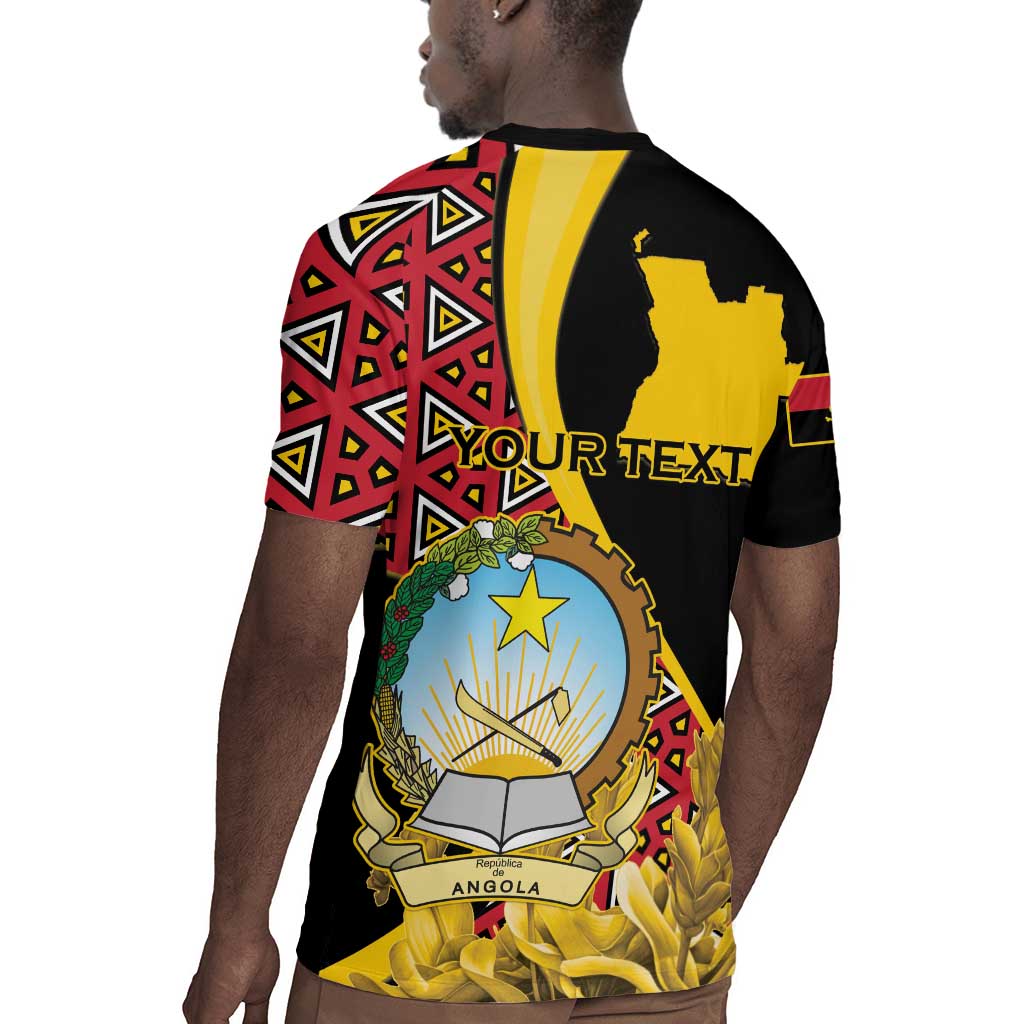 Personalized República de Angola Rugby Jersey Coat Of Arms With Map