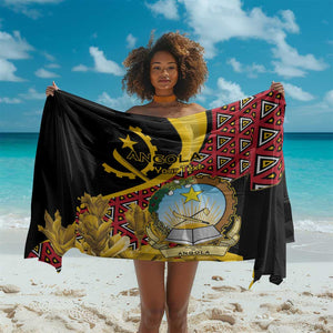 Personalized República de Angola Sarong Coat Of Arms With Map