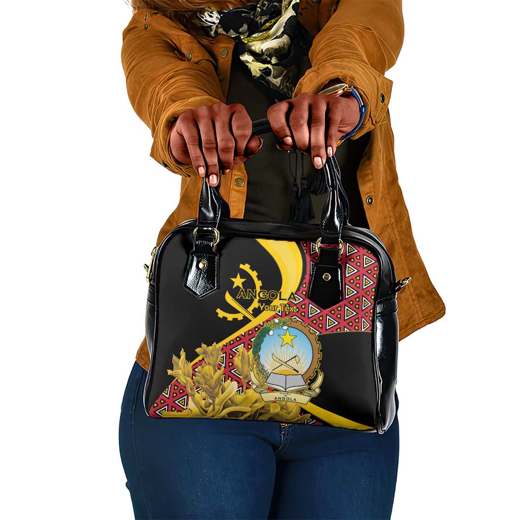 Personalized República de Angola Shoulder Handbag Coat Of Arms With Map
