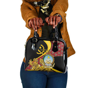 Personalized República de Angola Shoulder Handbag Coat Of Arms With Map