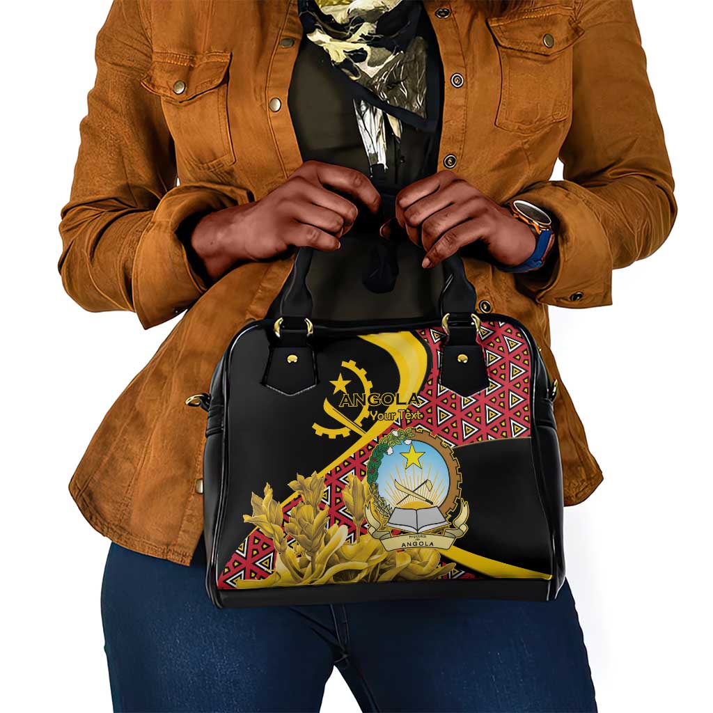 Personalized República de Angola Shoulder Handbag Coat Of Arms With Map