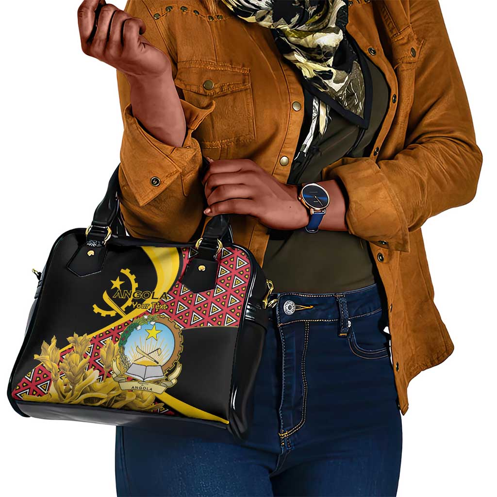 Personalized República de Angola Shoulder Handbag Coat Of Arms With Map