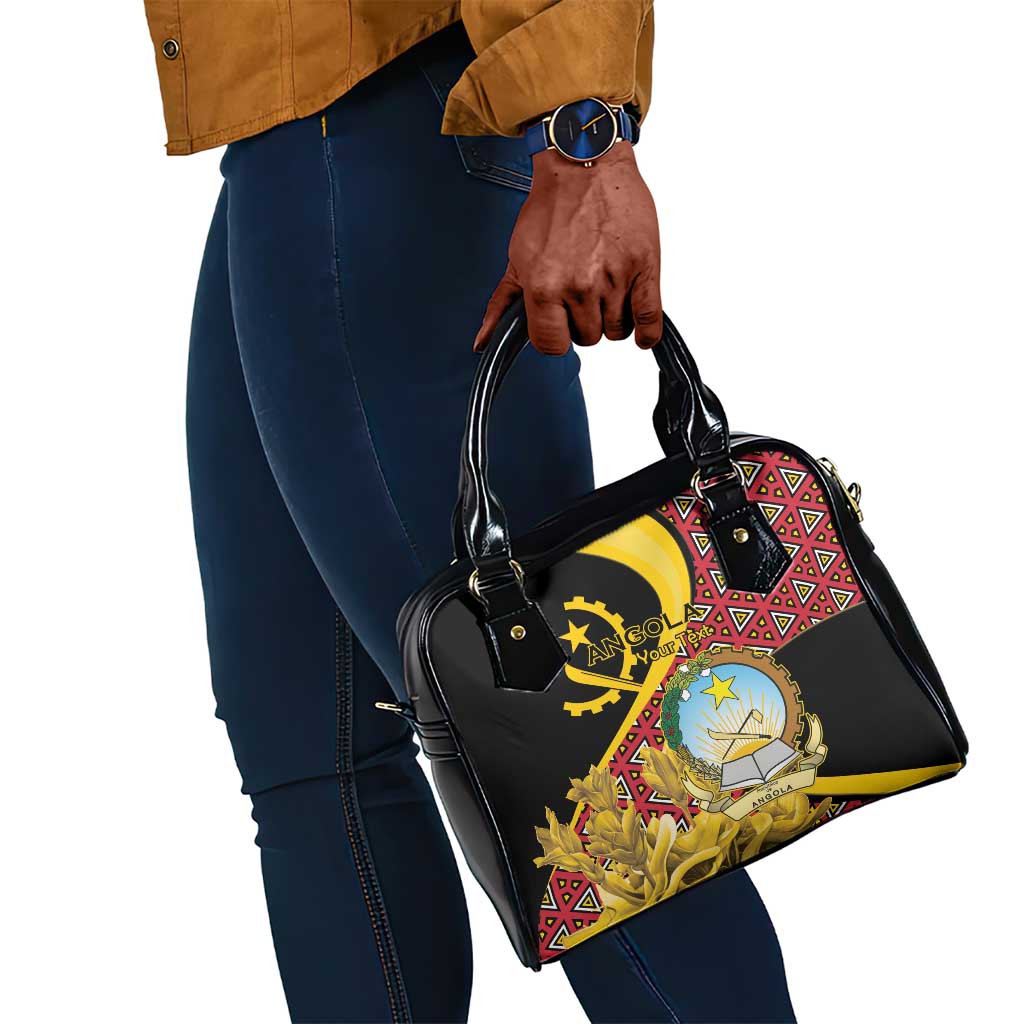 Personalized República de Angola Shoulder Handbag Coat Of Arms With Map
