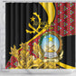 Personalized República de Angola Shower Curtain Coat Of Arms With Map
