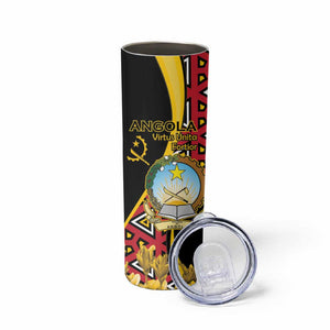 Personalized República de Angola Skinny Tumbler Coat Of Arms With Map