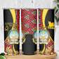 Personalized República de Angola Skinny Tumbler Coat Of Arms With Map