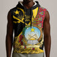 Personalized República de Angola Sleeveless Hoodie Coat Of Arms With Map - African Pride