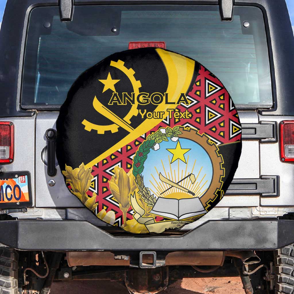 Personalized República de Angola Spare Tire Cover Coat Of Arms With Map