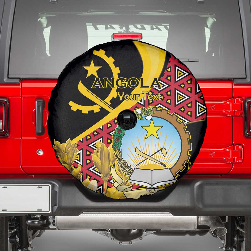 Personalized República de Angola Spare Tire Cover Coat Of Arms With Map