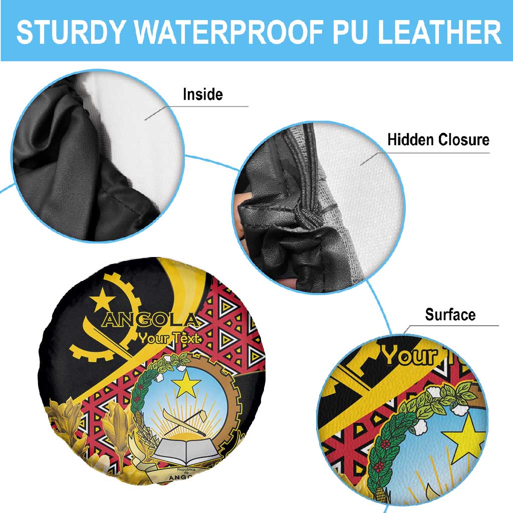 Personalized República de Angola Spare Tire Cover Coat Of Arms With Map