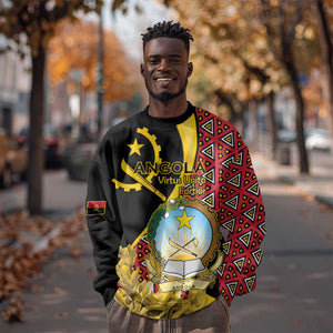 Personalized República de Angola Sweatshirt Coat Of Arms With Map