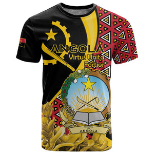 Personalized República de Angola T shirt Coat Of Arms With Map