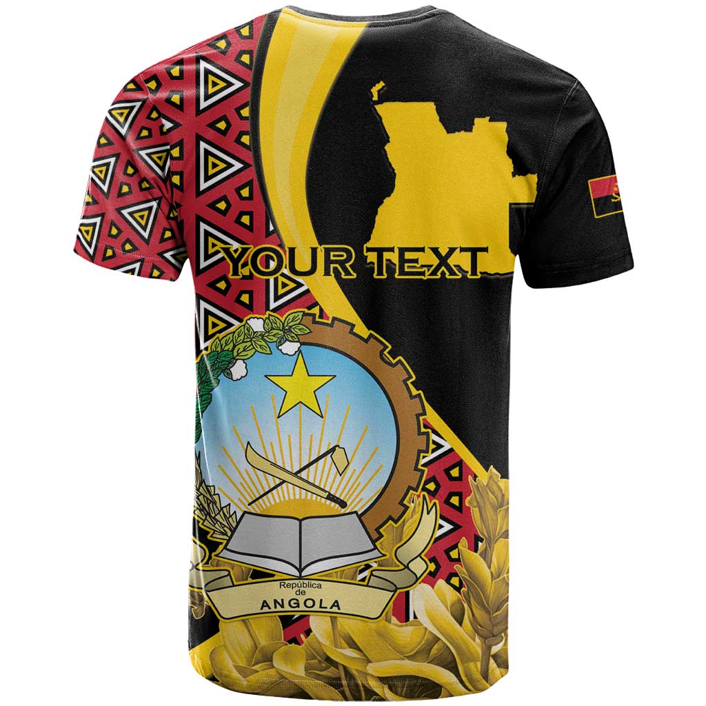 Personalized República de Angola T shirt Coat Of Arms With Map