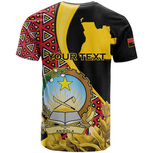 Personalized República de Angola T shirt Coat Of Arms With Map