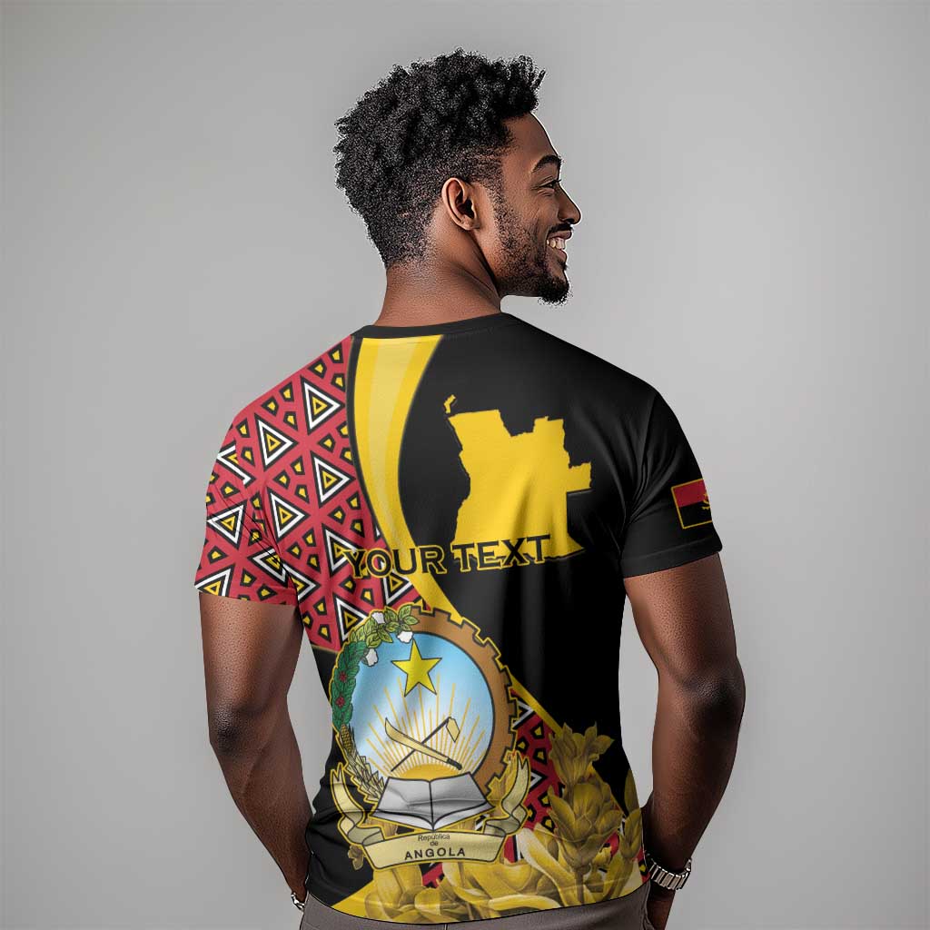Personalized República de Angola T shirt Coat Of Arms With Map