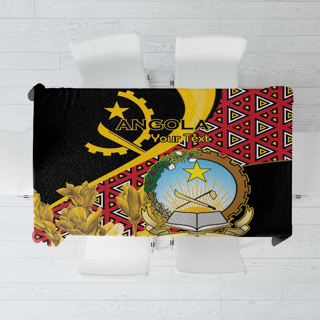 Personalized República de Angola Tablecloth Coat Of Arms With Map