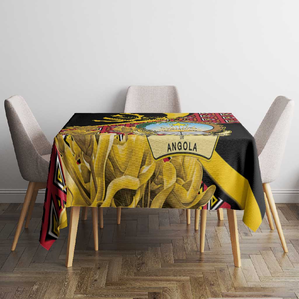 Personalized República de Angola Tablecloth Coat Of Arms With Map