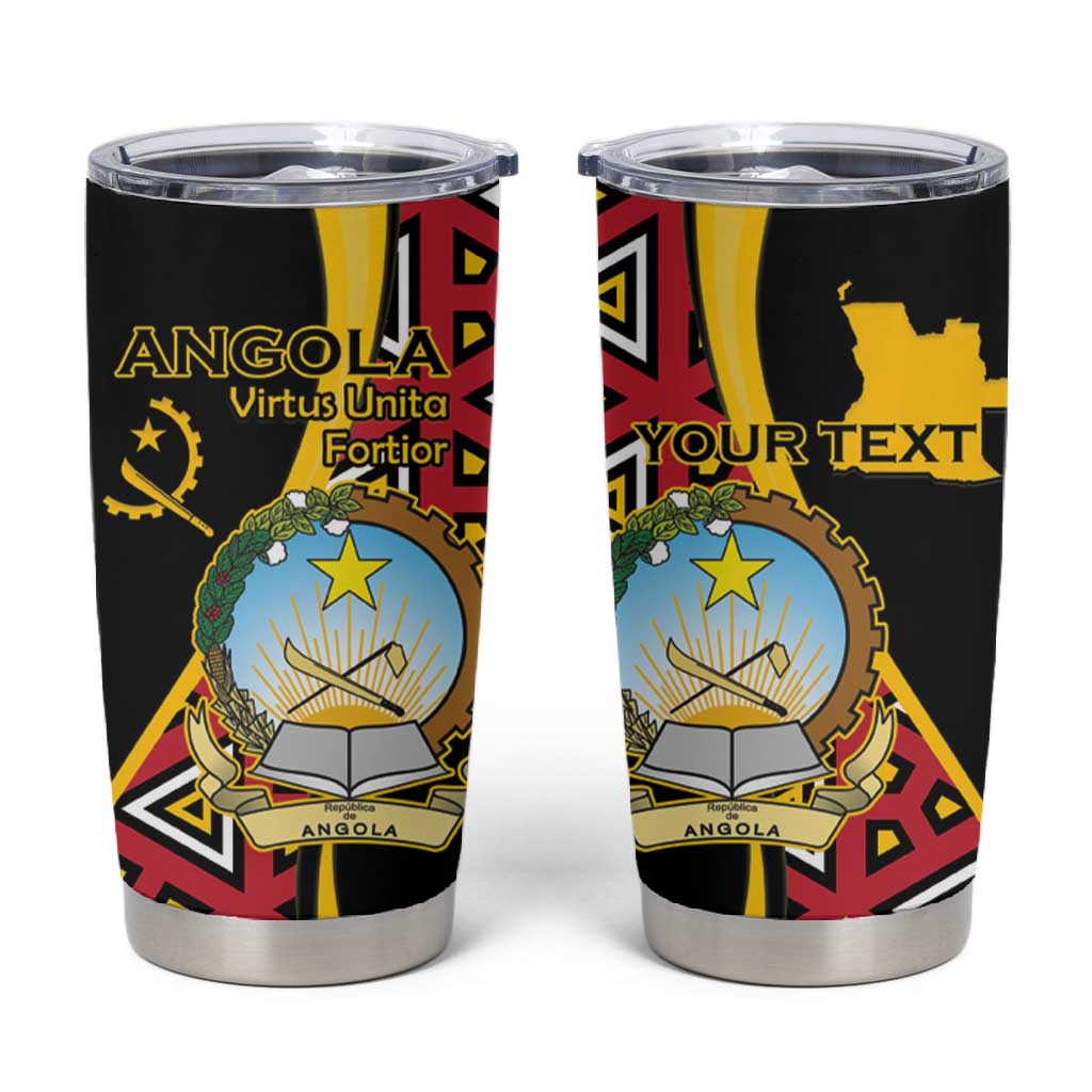 Personalized República de Angola Tumbler Cup Coat Of Arms With Map