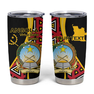 Personalized República de Angola Tumbler Cup Coat Of Arms With Map