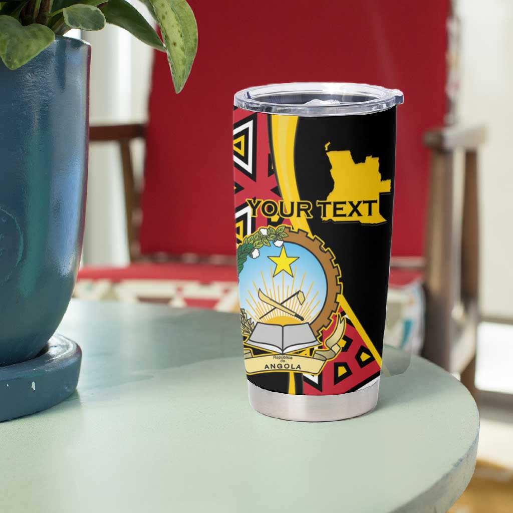 Personalized República de Angola Tumbler Cup Coat Of Arms With Map
