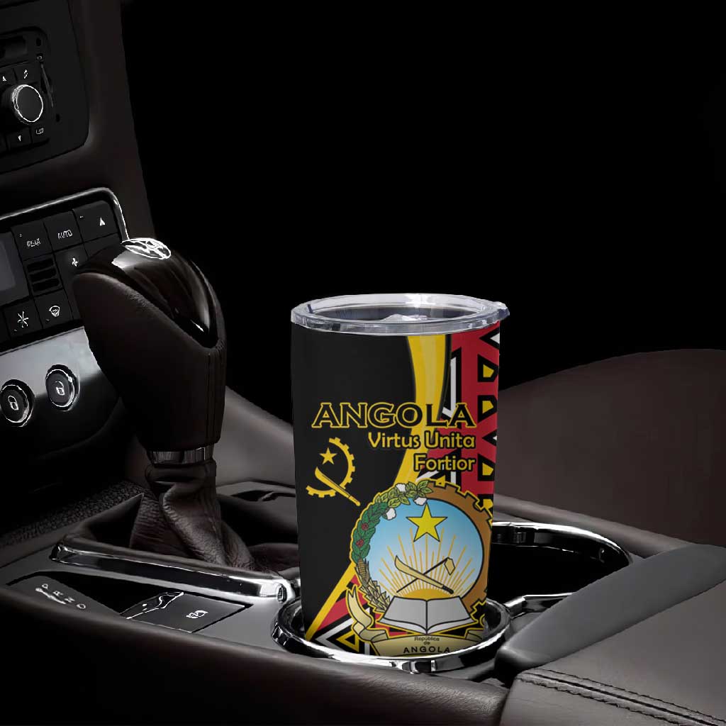 Personalized República de Angola Tumbler Cup Coat Of Arms With Map
